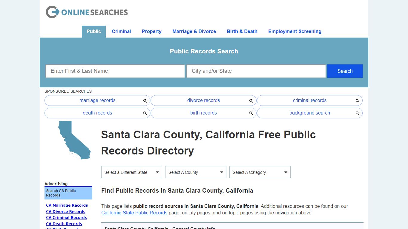 Santa Clara County, California Public Records Directory